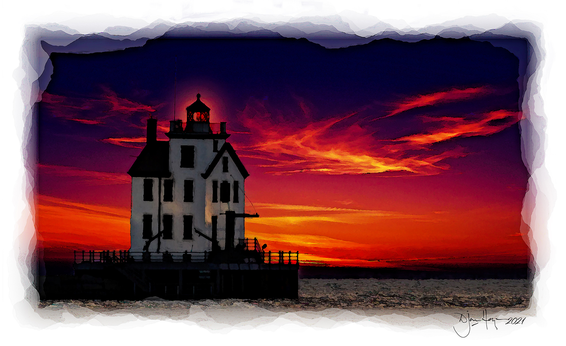 architecture sundown-at-the-west-breakwater-lighthouse lighthouse