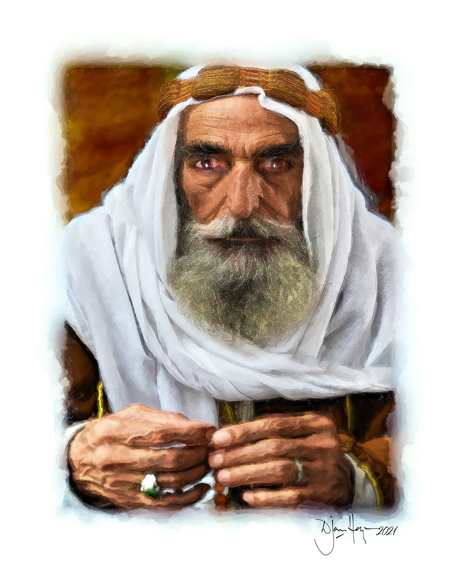 character-studies the-sheik-considers portrait