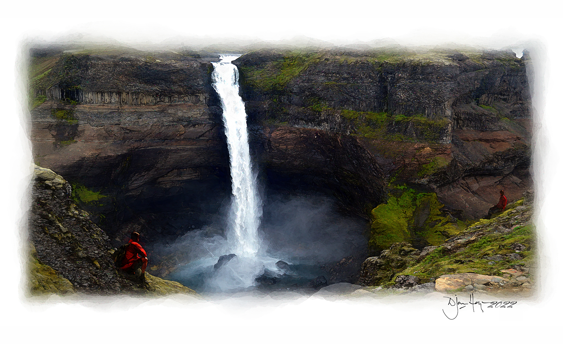 landmarks haifoss-waterfall-iceland waterfall