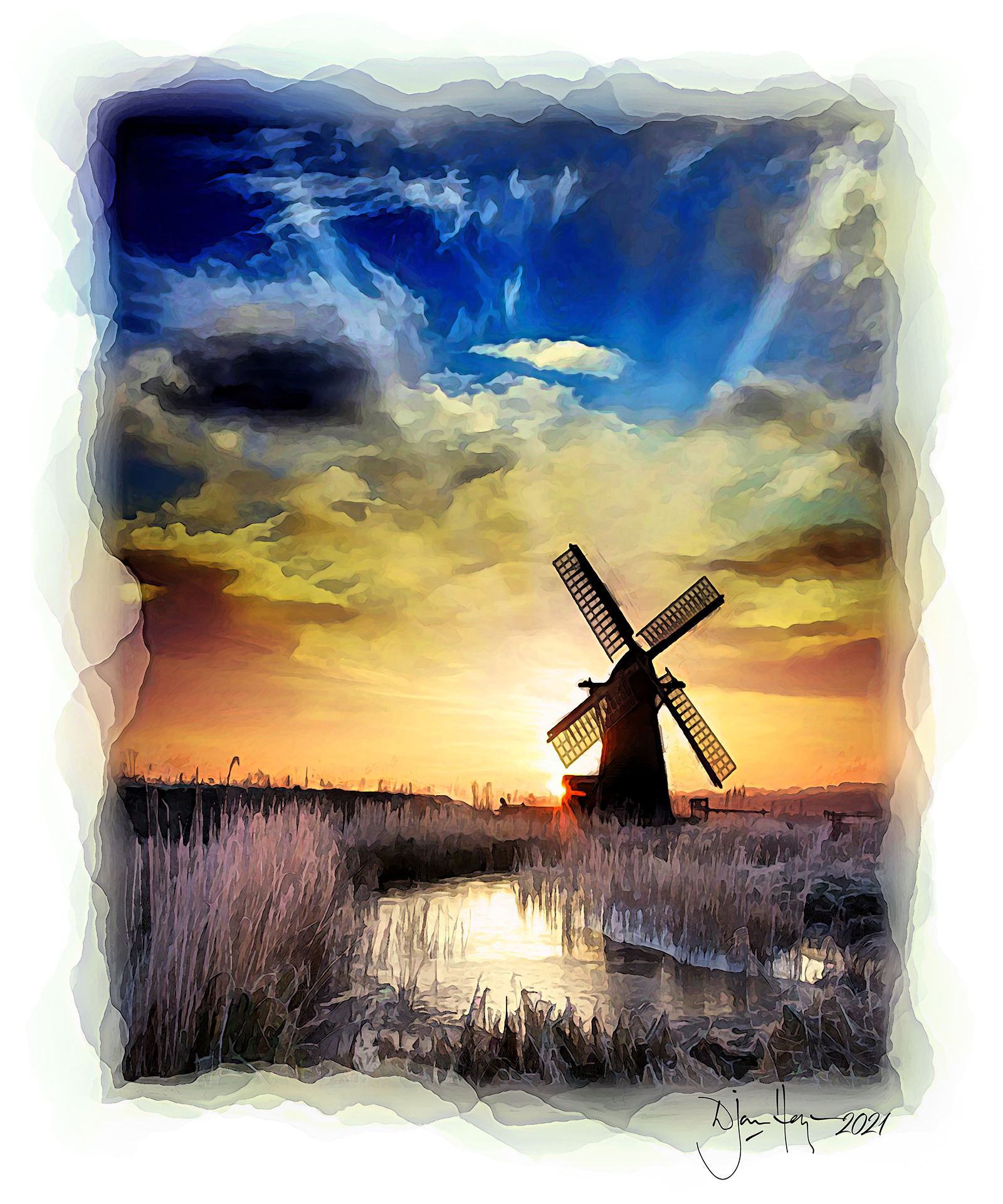 landscapes a-fenland-dawn landscape