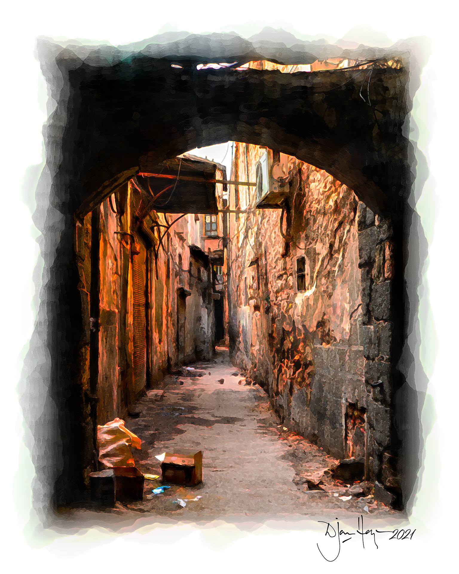 landscapes alleyway cityscape