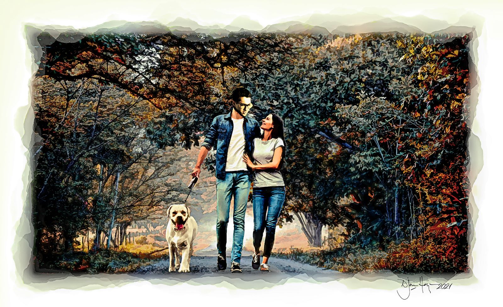 landscapes autumn-in-the-park-with-beano landscape