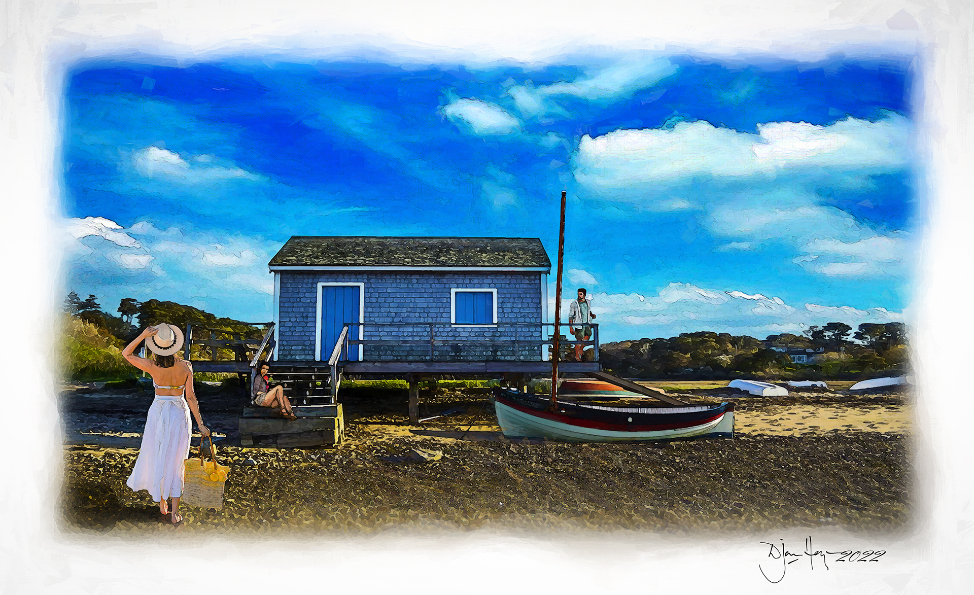 landscapes down-to-the-beach-hut beach