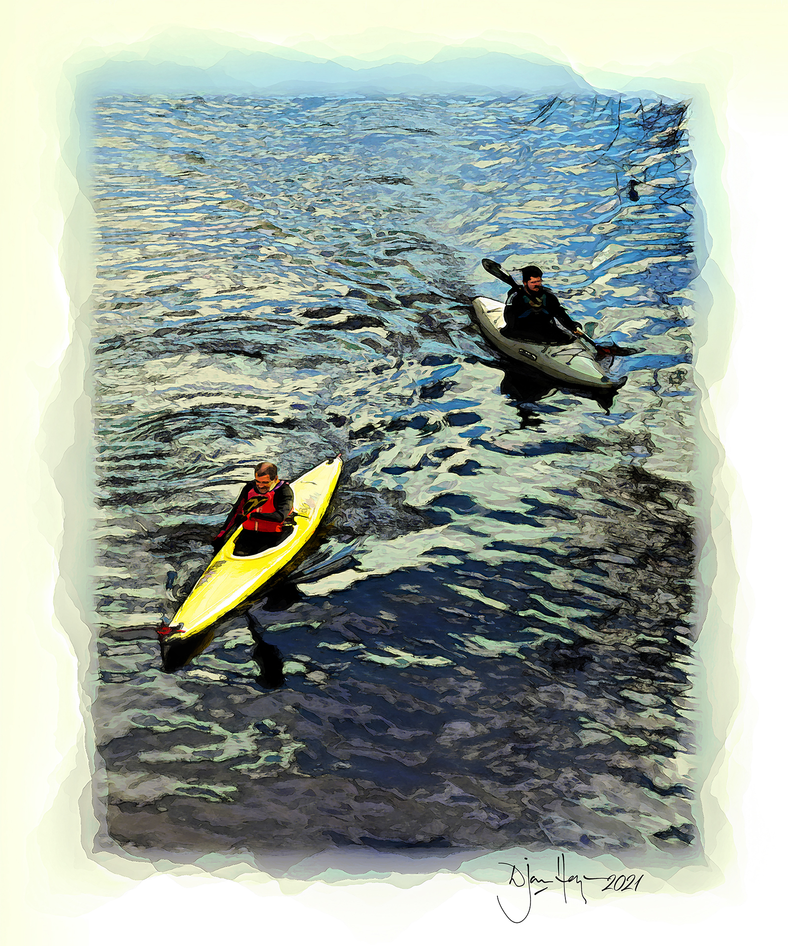 landscapes downstream sailing-craft