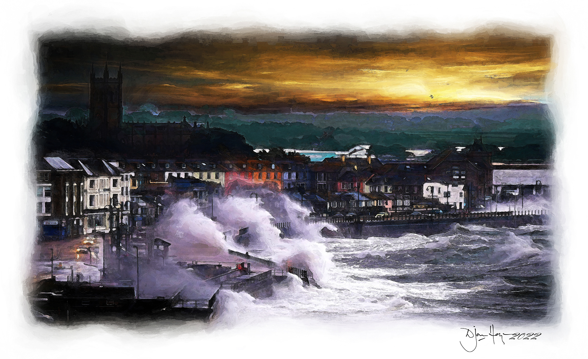 landscapes grim-weather-at-penzance coastal
