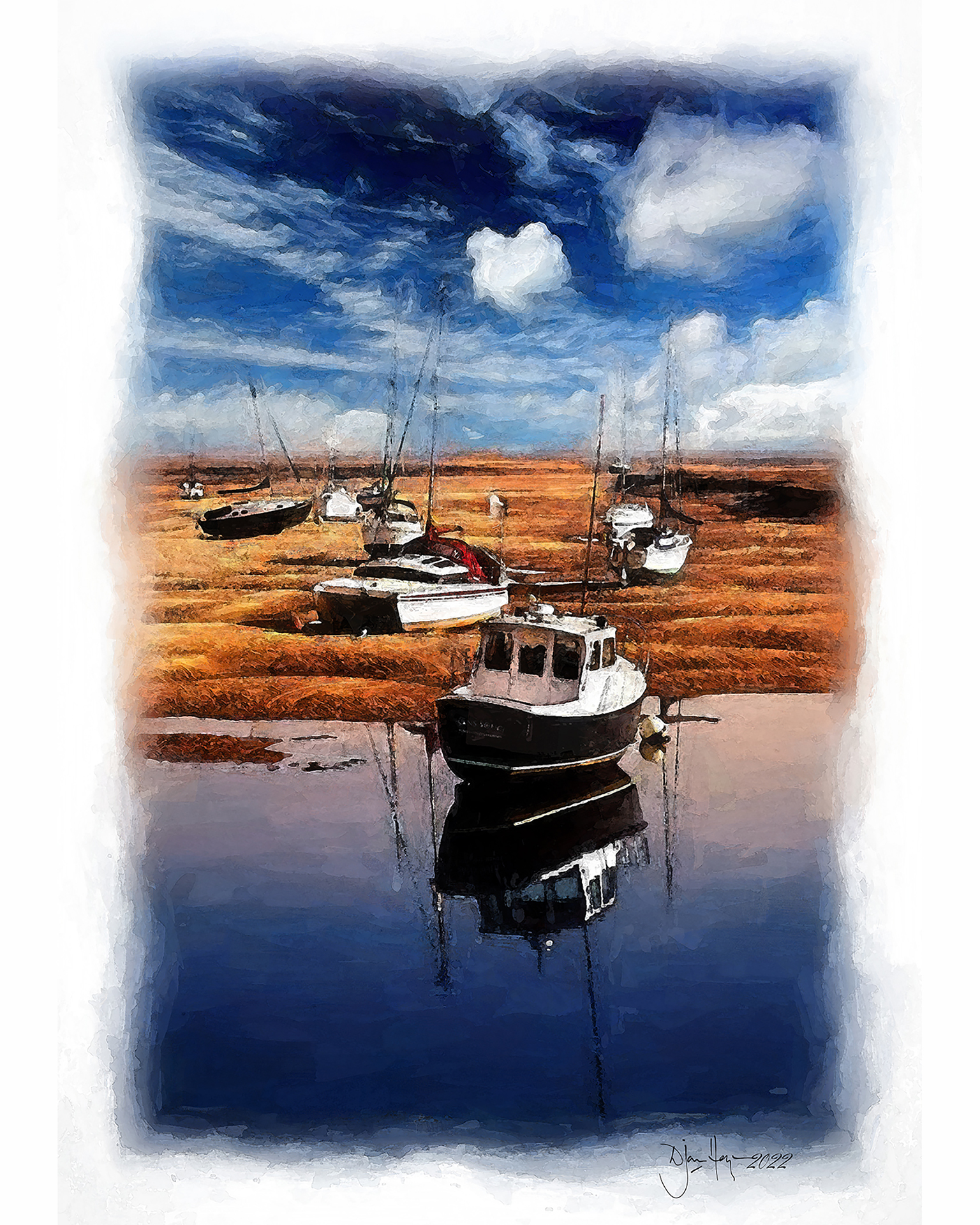 landscapes low-tide sailing-craft