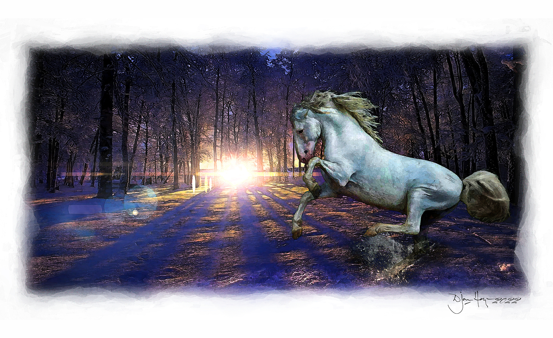 nature winter-frolics equine