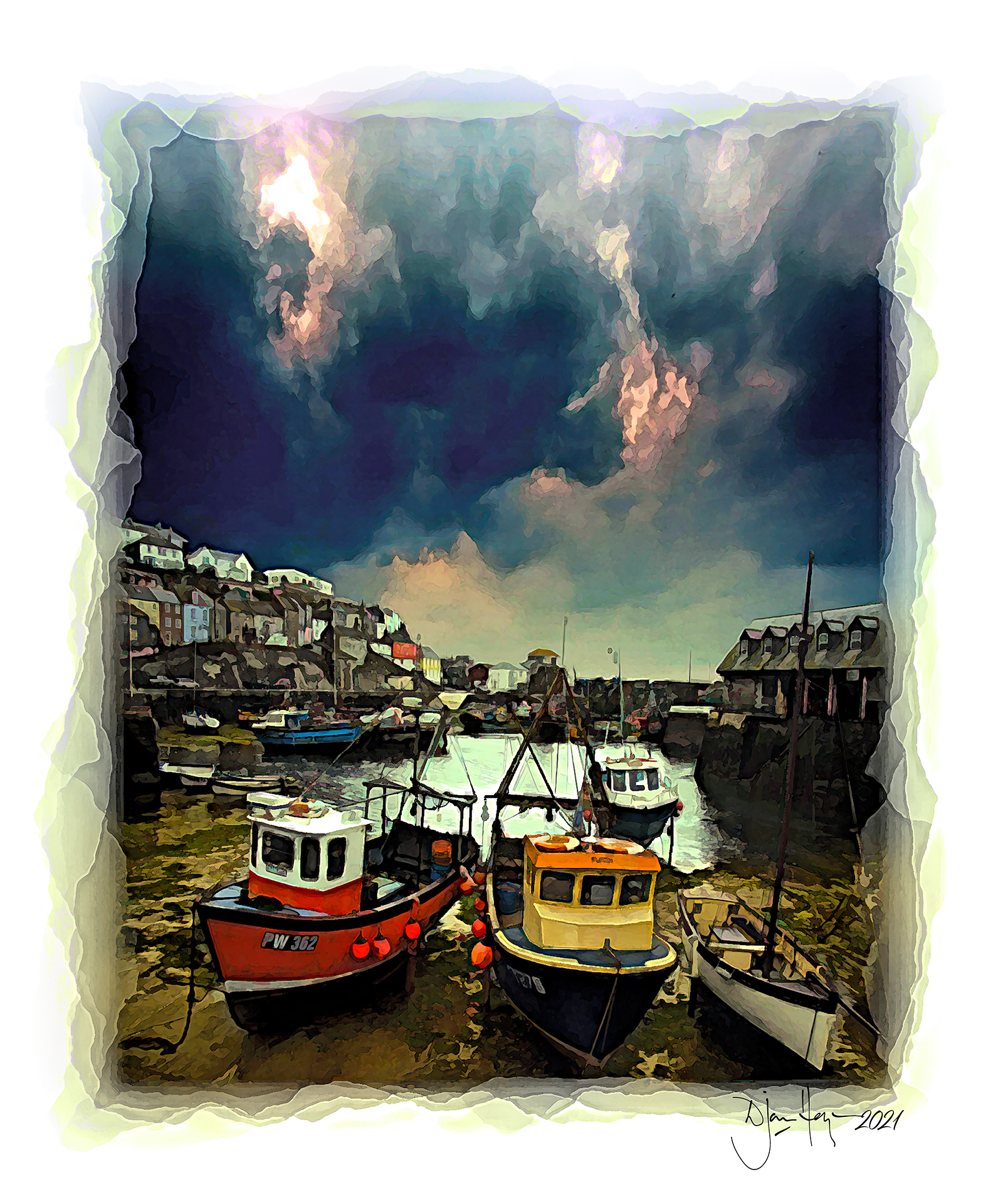 seascapes stormfront-at-low-tide harbour