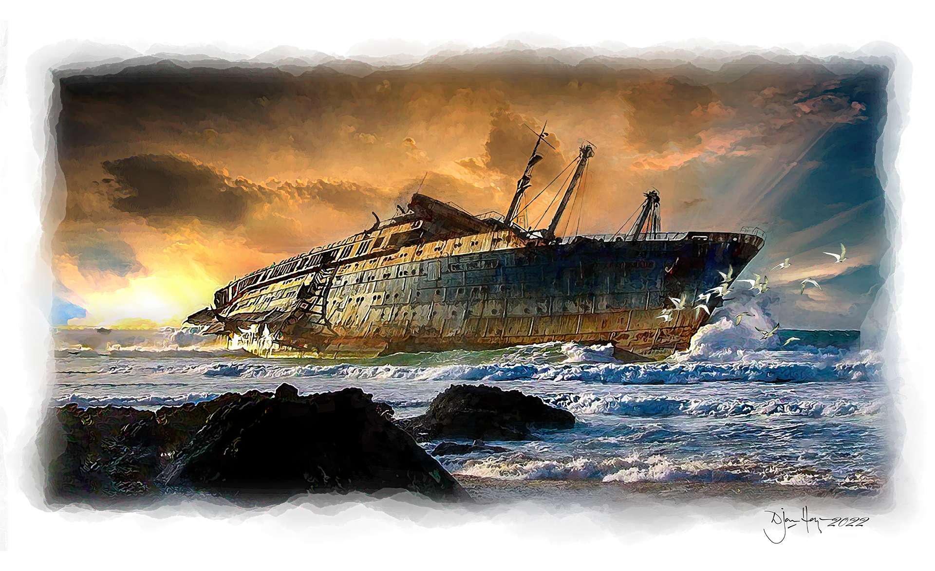 seascapes the-wreck-of-ss-america wreck